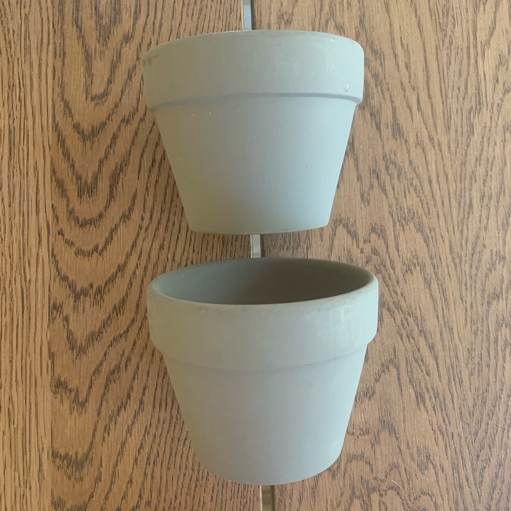 Set of 2 4” Flower Pots